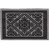 SpazioTessile Tappeto Sardo Stuoia Passatoia 100% Cotone Made In Italy ch 100% Cotone Jaquard (Nero, 55x140)