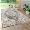 Paco Home Tappeto Per Esterno Terrazzo Balcone Tappeto Cucina Motivo Marocco Motivo Ornamenti Mandala Grigio Beige, Dimensione:60x100 cm