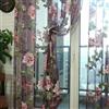 EasyByMall Tende floreali per soggiorno, Tende Trasparenti Tende per Interni, motivo peonia, tenda per porta in tulle voile,Drappo Balcone Porta divisori Sciarpe Mantovane Finestra Decorativa, 10X250 CM
