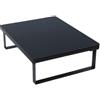 BlesConi Scaffale sopra il microonde, ripiano per tostapane/stampante, supporto per friggitrice ad aria, staffa in metallo e legno copertura piano cottura a induzione 40x30cm (nero)