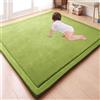 GGoty, Grande tappeto da gioco per bambini in velluto di corallo, spesso e antiscivolo, ideale per far gattonare i bambini e per fare yoga, per studio, cucina, nursery (100 x 120 x 2 cm, verde)