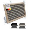 bomoe zerbino in alluminio 40x60 cm - zerbino antiscivolo antiruggine resistente alle intemperie per porte d'ingresso larghe e per interni che trattengono lo sporco - Champagne metallizzato AluGant