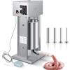 LEEVOT Insaccatrice Elettrica 12L, 200W Insaccatrice per salsiccia in Acciaio inossidabile, Insaccatrice Salumi con pedale, Verticale macchina per fare salsiccia