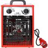 FIVMEN Termoventilatore 5 KW 400 V riscaldatore elettrico con cavo di alimentazione da 1,4 m, riscaldatore elettrico, 4 livelli di riscaldamento, protezione da sovraccarico per cantieri industriali