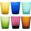 MEMENTO Set 6 bicchieri acqua in pasta di vetro 300cc - Multicolor