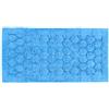 PARAMAISON Tappeto Bagno 70x140 Soft, Coordinati Design Cerchi Morbido in Cotone Assorbente | Celeste