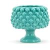 Ceramiche Azzaro & Romano Caltagirone CEAR ceramiche - Mezza pigna colore Acquamarina, pigna portavaso, portaoggetti, portadolci in ceramica siciliana di Caltagirone H cm 16