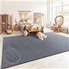 Paco Home Tappeto Salotto Moderno Soggiorno Pelo Corto Boho Motivo Scandinavo Monocolore, Dimensione:120x160 cm, Colore:Antracite