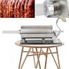 KenSyuInt Macchina per salsicce manuale in acciaio inox, con tubi di riempimento, pressa per salsicce, macchina per salsicce manuale, in lega di alluminio, colore: argento