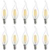 Jiotouhu E14 lampadina LED, 4W, Bianco caldo 2700K, Sostituzione per lampadina alogena 40W, Non dimmerabile, AC 220V-240V, Adatto per illuminazione a sospensione, Cucina, Confezione da 10