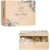 Maverton Scatola Regalo per Ricordi Personalizzata - Regalo Sposi - Scatole Portaoggetti in Legno di Pino Naturale - Regali Anniversario Matrimonio - per Coppia per Lettere Foto o Ricordi