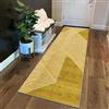 Siunwdiy Tappeto Corridoio Antiscivolo 1.8 Metri Giallo Tappeto Cucina Passatoia Lavabile Tappetino Durevole Strisce Astratte Tappeti Runner Lungo Tappeto per Cucina,Camera,Soggiorno，50x180cm