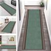 SGLGSTORE Tappeto Passatoia per Corridoio Antiscivolo Lavabile Tappeti Runner 80X350CM Tappeti Bagno Verde Marrone 3D tappeto cucina moderno Tappeto Runner ingresso interno Soggiorno Antimacchia Tappetino