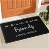 Wanapix | Zerbino Personalizzato | Zerbino Ingresso Interno | Tappeto Entrata Interno | Base Antiscivolo | Ricciolo | 75x43 cm | Friends