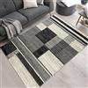 Mazovia Tappeto Salotto Moderno Pelo Corto - Tappeti Soggiorno Turchi Originali - Tappeti Camera da Letto - Tappeti Salotto Grandi Dimensioni - Grigio - 140x200 cm