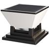 Nutup Luce solare con batteria da 1500 mAh, IP65, impermeabile, lampada per recinzione, 3 modalità di colore, per giardino, recinzione, cancello, pilastro e pali del patio (150 mm)
