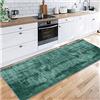 Siunwdiy Tappeto Corridoio ingresso interno Verde scuro Lungo Antiscivol Runner Tappeto Passatoia Cucina Poliestere Astratto 1.7 Metri per la Cucina per Soggiorno Camera da Letto,70X170CM
