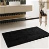Wecon Home WECONhome Basics - Tappeto da bagno moderno in ciniglia, antiscivolo, lavabile, assorbente, elegante per ogni bagno - Balu (80 x 150 cm, nero)