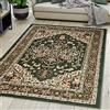 Mazovia Tappeto Salotto Moderno Orientale e Vintage Pelo Corto - Tappeti Soggiorno Turchi Originali - Tappeti Camera da Letto - Tappeti Salotto Grandi Dimensioni - Verde 140x200 cm