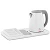 Royal Catering RC-HKS02 - Bollitore professionale per hotel, bianco, 1,2 L, 1800 W, con stazione per caffè o tè, bollitore elettrico