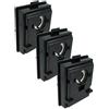 vhbw 3x filtro compatibile con Rainbow Rexair R10520, R12106B, R-12106B, E2, R-10520, E Serie aspirapolvere - filtro aria fine nero