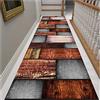 Siunwdiy Corridoio Tappeto Soggiorno in Pattern Imitazione Legno Colore 3D Passaggio Tappeto Cucina lunga Nel lavandino anteriore Antiscivolo e lavabile, Tappeto d'ingresso,Rosso,40x140cm