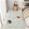 GOUTUI Tappeto Peloso Salotto 70 x 200 cm Soffice Antiscivolo Tappeto Del Soggiorno Decorazione per La Casa Adatto per Aree Gioco Lounge e Soggiorni, Bianco