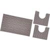 emmevi Tappeto Bagno 3D Parure Girowater Set 3 Pezzi Morbido Assorbente Antiscivolo Lavabile Marrone