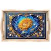 CXINLky Diamond Art Painting Vassoio in legno fai da te Diamond Art Vassoio da portata con manici, vassoio in legno per bevande, stoviglie 02 girasole