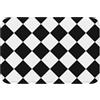 Kaifanee Zerbino ultra morbido antiscivolo per interni e cucina, in bianco e nero con diamanti astratti a scacchi, 40 x 60 cm, tappeto da cucina per ingresso e bagno