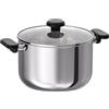 IKEA MIDDAGSMAT pentola con coperchio, vetro trasparente/acciaio inossidabile, 5 l