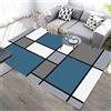 Aoojlo Tappeto Addensare Tappeto a Pelo Corto Blu Moderno Morbido Grande Tappeto per Interni Esterni, Antiscivolo Lavabile Carpet Tappeto Lmitazione Cashmere per Salotto Camera da Letto 80x150cm