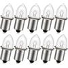Ruiandsion Lampadine alogene 4.8V P13.5S confezione da 10, ricambio luminoso per kit emergenza, attrezzi auto, luce lavoro alogena, illuminazione 360°