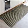 CosìCasa Tappeto da cucina in bambù lavabile, antiscivolo, naturale, design leggero per interni, facile da pulire, stile moderno, superficie effetto legno, per la casa, nero, grigio, 50 x 75 cm