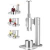 Homefurnishmall Utensile snocciolatore per frutta in acciaio inox, resistente alla ruggine, con base in silicone, portatile, da cucina e da viaggio, per rimuovere ciliegie e datteri e olive
