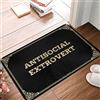 Dsoluuing Zerbino per esterni grande zerbino antisociale estroverso tappeti retrò tappetini interni per ingresso porta d'ingresso (colore: colore, dimensioni: 65 x 90 cm)
