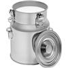 Pinuox Caraffa per il latte da 5 litri in acciaio inox con coperchio sigillato, per olio, latte, riso