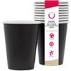 Generico DOT Horeca Solutions 200 Bicchieri NERI in cartoncino 180 ML carta monouso usa e getta per acqua caffè the cappuccino cioccolata bicchiere nero bevande calde biodegradabili compostabili e riciclabili