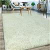 Paco Home Tappeto Shaggy a pelo corto per soggiorno o camera da letto in diversi design, colori e misure, Dimensione:120x170 cm, Colore:Crema