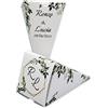 PV Grafik Pz 24 Cono Portariso Matrimonio Personalizzato, Cono Portariso Chiuso Matrimonio Personalizzato, Personalizza e seleziona la quantità desiderata. (Matrimonio Mod.1)