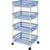 Tontarelli TON638 Carrello Mito con 4 Ceste, Celeste