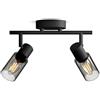 Philips Palms Spot, 2 faretti, 25W, attacco GU10, lampadina non inclusa, Grado di Protezione IP20, Nero