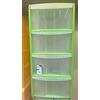 Tontarelli CASSETTIERA PLASTICA TONTARELLI 4 CASSETTI MOD. BAMBU' VERDE ACIDO
