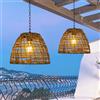 GUANSHAN 2 confezioni Lampada solare intrecciata a erba marina Lampada a sospensione a energia solare Lampada a sospensione da giardino solare Luce a sospensione solare per esterni per balcone, giardino