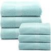 Caleffi - Set Asciugamani Bagno Viso e Bidet in Morbida Spugna 100% Cotone con 3 Asciugamani Viso 55x100 cm + 3 Asciugamani Bidet Ospite 40x60 cm, Asciugamano Resistente a Lavaggi Frequenti e Durevole
