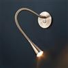 HAvern Applique da Parete Dorata a LED, Lampada da Lettura a Collo di Cigno con Interruttore a Pressione per Comodino