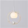 WANQINV Lampadario creativo uccellino Lampadario in legno di gomma Art Lampade a sospensione Apparecchio E27 Sorgente luminosa Lampade a sospensione Testa singola Droplight per interni Cafe Restaurant