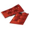 silikomart | SF001 Stampo in Silicone per Monoporzioni SEMISFERA | Confezione da 1 Stampo per Dolci, Antiaderente, 5 Cavità, Ø 80, h 40 mm, Made in Italy