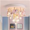 ZHENTHE Plafoniera a LED,Lampada da soffitto della scuola materna Cartone animato Unicorno Creativo Camera dei bambini Lampadari Dimmerabile Decor Illuminazione Proteggi occhi Luci Ragazza moderna S