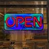 DS&DV 3D Open Neon Sign, 19inches Ultra Bright Infinity Mille Layer Specchio Pizza Luce per Pizzeria Decorazione Cucina Ristorante Bar Regalo (Cambiare colore Aprire)